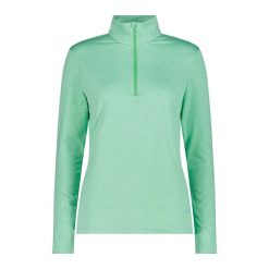 Damski sweter z golfem z jerseyu CMP. Zielone golfy damskie CMP, bez wzorów, z jersey, bez ramiączek. Za 290.50 zł.