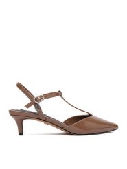 Nine West Czółenka CEO-CD25-123-1 Brązowy. Brązowe czółenka damskie Nine West, bez wzorów, z materiału, bez obcasa. Za 229.99 zł.