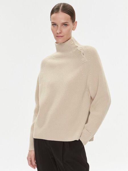 Calvin Klein Golf K20K206014 Beżowy Relaxed Fit. Brązowe golfy damskie CALVIN KLEIN, xs, bez wzorów, z wełny, bez ramiączek. Za 959.99 zł.