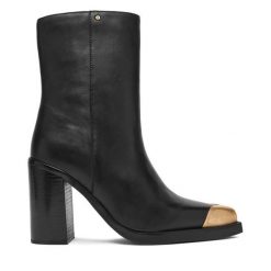 Botki Bronx. Czarne botki damskie Bronx, bez obcasa, na słupku, bez zapięcia. Za 729.99 zł.