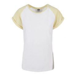 Koszulka damska Urban Classics Contrast Raglan. Białe bluzki damskie Urban Classics, bez wzorów, bez kołnierzyka. W wyprzedaży za 48.00 zł.