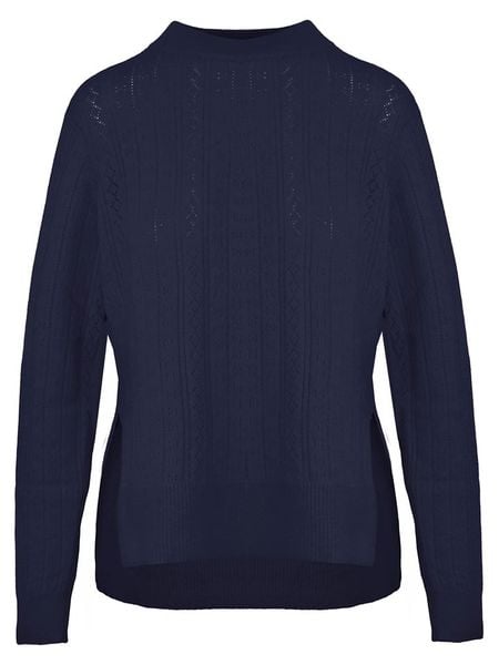 Malo Optimum Sweter w kolorze granatowym rozmiar: XL. Niebieskie golfy damskie Malo Optimum, xl, bez wzorów, z kaszmiru, bez ramiączek. Za 339.99 zł.