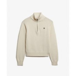 Damski sweter z długim zamkiem Superdry. Białe swetry klasyczne damskie Superdry., na zimę, bez kołnierzyka. Za 327.70 zł.