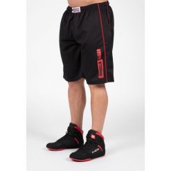 Wallace Mesh Szorty - Czarny/Czerwony. Czarne szorty męskie GORILLA WEAR, l, z meshu, na fitness i siłownię. Za 183.00 zł.