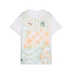 Damska koszulka wyjazdowa Wybrzeże Kości Słoniowej 2026 PUMA. Białe bluzki damskie Puma, s, bez wzorów, sportowe, bez kołnierzyka, bez ramiączek. Za 429.00 zł.