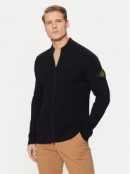 Stone Island Kardigan 8115519C2 Granatowy Regular Fit. Niebieskie kardigany męskie Stone Island, m, bez wzorów, z wełny, bez kołnierzyka. Za 1,599.00 zł.