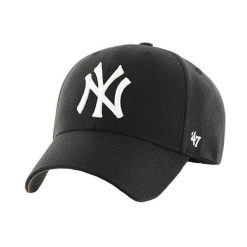 Czapka z daszkiem dla dorosłych 47 Brand New York Yankees MVP Cap. Czarne czapki męskie 47 Brand, bez wzorów, z materiału. Za 109.99 zł.