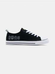 Niskie trampki South Park - czarny. Czarne trampki i tenisówki męskie Sinsay, bez wzorów, bez zapięcia. Za 39.99 zł.