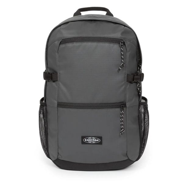Plecak z kieszenią na bidon i pokrowcem na laptopa Eastpak. Szare plecaki damskie Eastpak, bez wzorów, z materiału, biznesowe. Za 340.30 zł.