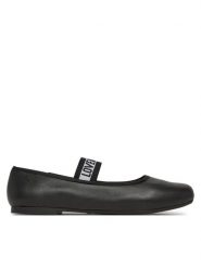 LOVE MOSCHINO Baleriny JA11071G0MIE0000 Czarny. Czarne baleriny damskie Love Moschino, bez wzorów, ze skóry, bez obcasa. Za 429.99 zł.