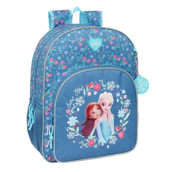 Plecak szkolny DISNEY FROZEN Poliester 300D. Niebieskie plecaki damskie Disney Frozen, bez wzorów, z poliesteru. Za 147.15 zł.