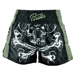 Szorty do boksu tajskiego Pride or Die Pirate V2. Czarne szorty damskie PRIDE OR DIE, bez wzorów, sportowe. Za 227.00 zł.