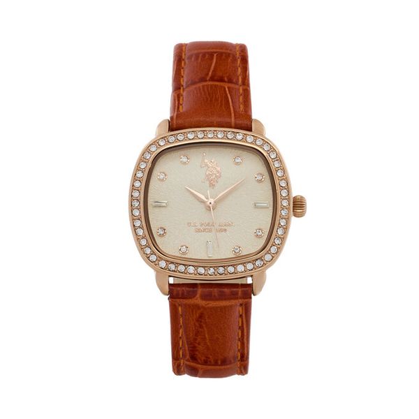 Zegarek U.S. Polo Assn. Brązowe zegarki damskie U.S. Polo Assn. Za 449.99 zł.