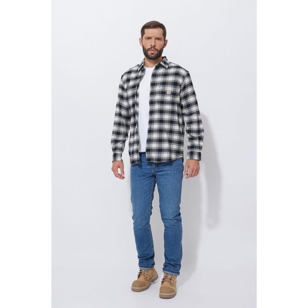 Koszula flanelowa w kratę Carhartt Rugged Flex Midweight. Białe koszule męskie Carhartt, xl, bez wzorów, bez kołnierzyka, bez ramiączek. Za 319.00 zł.