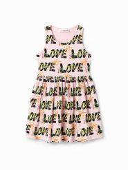 Desigual Sukienka codzienna 23SGVK11 Różowy Regular Fit. Czerwone sukienki dziewczęce Desigual, bez wzorów, z bawełny, bez ramiączek. Za 269.99 zł.