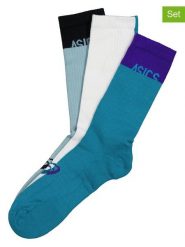 Asics Skarpety (3 pary) w kolorze niebieskim rozmiar: 39-42. Niebieskie skarpetki męskie Asics, bez wzorów. Za 52.17 zł.