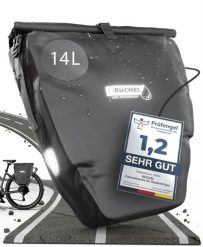 Torba Rowerowa 100% Wodoodporna 25,4 Litra - Czarna. Czarne torby męskie na ramię BÜCHEL, bez wzorów, z materiału, na ramię. Za 217.95 zł.