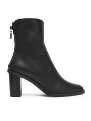 Max Mara Botki Midiboot80 25247960726 Czarny. Czarne botki damskie Max Mara, ze skóry, bez obcasa, na słupku, bez zapięcia. Za 4,059.00 zł.