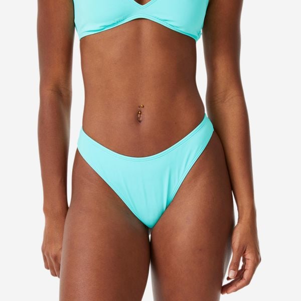 Dół kostiumu kąpielowego damski Roxy High Leg Cheeky. Niebieskie bikini damskie Roxy, bez wzorów. Za 69.99 zł.