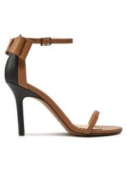 Baldowski Sandały D04839-3436-001 Beżowy. Brązowe sandały damskie Baldowski, bez wzorów, ze skóry, bez obcasa, na szpilce. Za 679.99 zł.