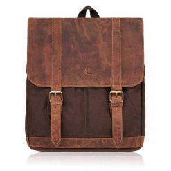 Plecak męski brązowy vintage PAOLO PERUZZI T-29-BR. Brązowe plecaki męskie Paolo Peruzzi, bez wzorów, z bawełny. Za 239.99 zł.