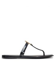 Tory Burch Japonki Roxanne 137704 Czarny. Czarne klapki damskie Tory Burch, bez wzorów, ze skóry, bez obcasa. Za 579.99 zł.