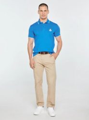 Koszulka męska polo niebieska seller 401. Niebieskie koszulki polo męskie Big Star, l, z aplikacjami, z bawełny, bez ramiączek. Za 139.99 zł.