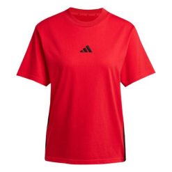 Koszulka damska ADIDAS W 3S SJ T XXS. Czerwone topy sportowe damskie Adidas, s, bez wzorów, z bawełny, bez ramiączek. Za 129.00 zł.