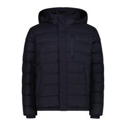 Kurtka puchowa z kapturem na zamek Sorona CMP. Niebieskie kurtki męskie CMP, bez wzorów, z puchu, sportowe, z kapturem. W wyprzedaży za 607.50 zł.
