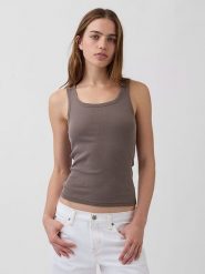 GAP Top w kolorze brązowym rozmiar: S. Brązowe topy damskie GAP, s, bez wzorów, ze splotem, bez kołnierzyka. Za 70.90 zł.