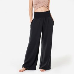 Spodnie do jogi damskie Kimjaly. Czarne spodnie sportowe damskie KIMJALY, l, z elastanu, na fitness i siłownię. Za 149.99 zł.