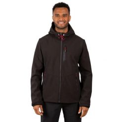 Męska Kurtka Soft Shell Marlon. Czarne kurtki męskie Trespass, m, bez wzorów, z elastanu, z kapturem. Za 292.99 zł.