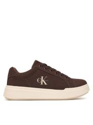 Calvin Klein Sneakersy V3X9-83472-0315 S Brązowy ciemny. Brązowe buty sportowe dziewczęce CALVIN KLEIN, bez wzorów, ze skóry, bez zapięcia. Za 439.99 zł.