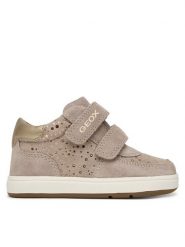 Geox Sneakersy B Biglia Girl B564CA 00722 C5004 Beżowy. Brązowe buty sportowe dziewczęce Geox, bez wzorów, ze skóry, bez zapięcia. Za 299.99 zł.