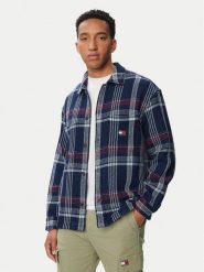 Tommy Jeans Koszula Check DM0DM23135 Granatowy Regular Fit. Niebieskie koszule męskie Tommy Jeans, m, bez wzorów, z bawełny, bez kołnierzyka, bez ramiączek. Za 529.99 zł.
