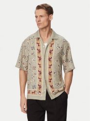 HUGO Koszula Espino 50560632 Zielony jasny Oversize. Zielone koszule męskie Hugo, m, bez wzorów, z lyocellu, bez kołnierzyka, bez ramiączek. Za 599.99 zł.