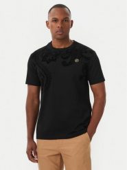Beverly Hills Polo Club T-Shirt M1631-HR Czarny Regular Fit. Czarne koszulki polo męskie Beverly Hills Polo Club, m, bez wzorów, z bawełny, bez ramiączek. Za 177.99 zł.