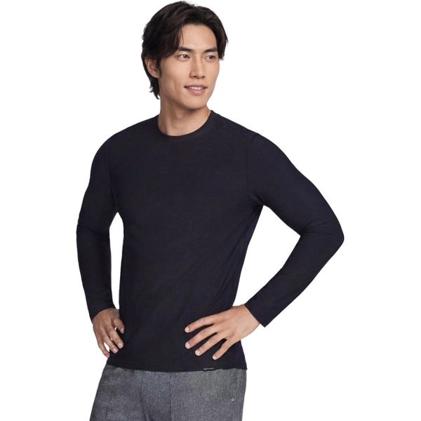 Bluzka męskie Skechers GO DRI All Day Long Sleeve Tee. Czarne koszulki męskie z długim rękawem Skechers, m, z materiału. Za 290.00 zł.