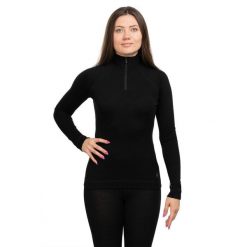 Koszulka Smartwool Classic Thermal Merino Base Layer 1/4 Zip Women. Czarne bluzki damskie Smartwool, m, bez wzorów, sportowe, bez kołnierzyka, bez ramiączek. Za 589.99 zł.