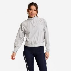 Bluza damska Domyos fitness. Szare bluzy bez kaptura damskie DOMYOS, m, z elastanu. Za 129.99 zł.