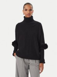 Rinascimento Golf CFM0012388003 Czarny Oversize. Czarne golfy damskie RINASCIMENTO, l, bez wzorów, z wiskozy, bez ramiączek. Za 414.99 zł.