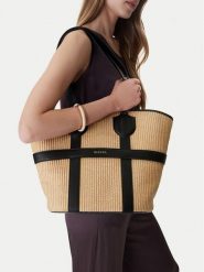 Badura Torebka EO-UMAI-LDA-8628 Beżowy. Brązowe torebki klasyczne damskie Badura, bez wzorów, z materiału, bez dodatków. Za 279.99 zł.