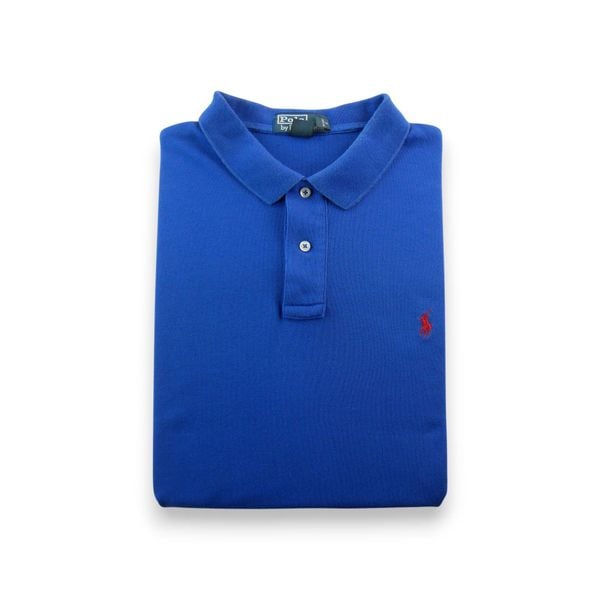 Second life - Polo Ralph Lauren koszulka męska z krótkim rękawem - Jak nowy. Niebieskie koszulki polo męskie Ralph Lauren, m, bez wzorów, bez ramiączek. Za 127.76 zł.