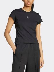 Adidas Koszulka w kolorze czarnym rozmiar: XL. Czarne bluzki damskie Adidas, xl, bez wzorów, z bawełny, bez kołnierzyka, bez ramiączek. Za 78.28 zł.