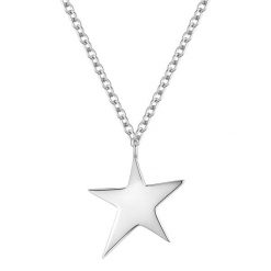 Glanzstücke München Łańcuszek Gwiazda z Srebro wysokiej próby w Srebrny Naszyjniki 1 ct Damski. Szare naszyjniki damskie Glanzstücke München, srebrne. Za 199.99 zł.