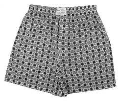 Bokserki Luźne, Czarno-Białe, 100% Bawełna, Majtki z Rozporkiem na Guziki, Męskie -Pako Jeans. Białe bokserki męskie Pako Jeans, bez wzorów, z bawełny. Za 33.00 zł.