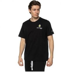 Koszulka sportowa męska Champion X Smiley Crewneck. Czarne t-shirty sportowe męskie CHAMPION, l, z bawełny, bez ramiączek. Za 151.00 zł.