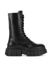 DeeZee Trapery HY305-21 Czarny. Czarne trapery damskie DeeZee, z materiału, bez obcasa. Za 229.99 zł.
