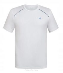Koszulka tenisowa Diadora SS T-shirt Core. Białe t-shirty męskie Diadora, xl, z materiału, bez ramiączek, tenisowe. Za 83.99 zł.