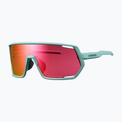 Okulary przeciwsłoneczne Shimano CE-TCNM2 Technium teal/ridescape road. Zielone okulary przeciwsłoneczne męskie SHIMANO, ze lnu. Za 409.99 zł.